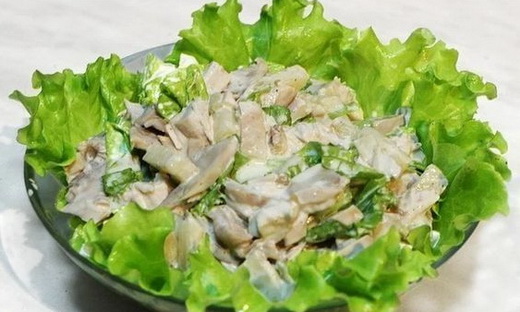 Салат с белыми грибами